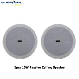 Home Background Music System 6 Inch 8ohm 15W Surround Sound Passive Audio passive Ceiling Speakers Loud for Roof Speakers Cinema