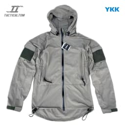 Tactical Tom ORC gray soft shell jacket PCU generation L5 version 160D matte nylon hooded windproof jacket+G3 Woodland pants