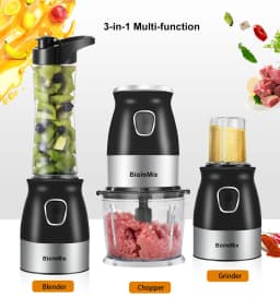 High Speed Multi Function 500W Food Processor Meat Grinder Portable Personal Mini Blender Mixer Juicer Dry Grinder 800ml Chopper