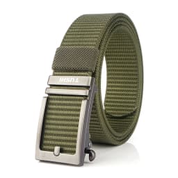 KOLBER Thick Casual Belt for Men Metal Automatic Buckle Soft Real Nylon Tactical Outdoor Belt Non-Hole Work Belt Male Waistband