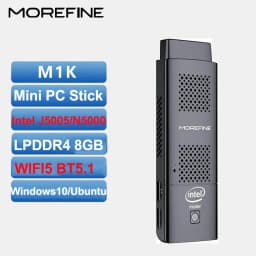 Morefine M1K Mini PC Stick Intel Celeron J5005/N5000 LPDDR4 8GB 128GB HDMI 2.0 4K 60Hz WIFI5 BT5.1 Pocket PC
