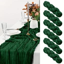 6PCS Gauze Table Runner Wedding Semi-Sheer Vintage Cheesecloth Dining Party Christmas Banquet Arches Cake Wholesale Table Decor