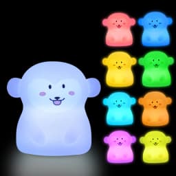 Bear Cat Dog Koala Owl Rabbit LED Night Light Touch Sensor 9 Colors Bedroom Silicone Animal Lamp for Children Kids Baby Gift