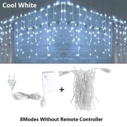 3.5M-40M LED Icicle Curtain String Fairy Lights Garland Outdoor Christmas Lights New Year Birthday Wedding Street Holiday Decor