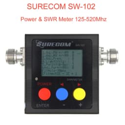 2025 New SURECOM SW-102 Meter 125-520 Mhz Digital VHF/UHF Power & SWR Meter SW102 For Baofeng 2-Way Handheld Radio