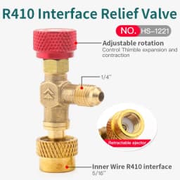 HS R410a R22 Refrigeration Tool Air conditioning Safety Valve Adapter Fitting Refrigeration Charging Copper Adapter For R410A