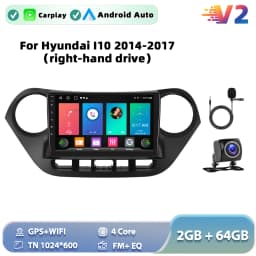 Podofo Android Car Multimidia Player For Hyundai I10 2014-2017 Auto Radio GPS Navigation Carplay Touch Screen NO 2DIN DVD