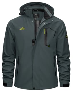 TACVASEN Lightweight Hiking Jackets Mens Waterproof Rain Jacket Mesh Lined Trekking Fishing Hiking Jacket Outdoor Windbreaker