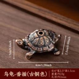 1pcs Mini Turtle Shape Incense Censer Sandalwood Stick Holder Vintage Bronze Animal Incense Holder Burner Stand Gift Home Decor