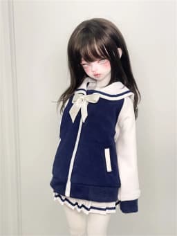 BJD/SD Doll Clothes 1/3 1/4 1/6 Girls Collar Sailor Sets Black Yellow Coats Dress Skirt Multi-color Doll Accessories (No Dolls)
