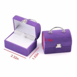 1PCS Mini Velvet Ring Box Creative Jewelry Case Holder Ring Earring Display Box for Wedding Proposal Engagement Birthday Gift