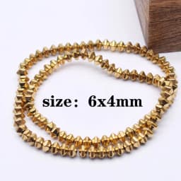 Plated Genuine Gold Color Retention AAA+ Natural Hematite Stone Spacer Loose Beads For Jewelry Making Diy Bracelets Finding