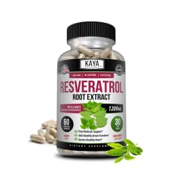 Resveratrol Capsules - Antioxidant Supplement to Support Circulatory Health and Overall Wellness - Non-GMO
