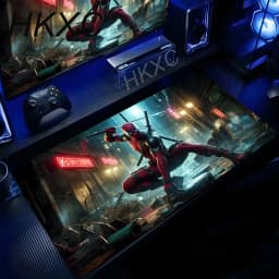 Marvel Deadpool Anime Mouse Pad Office PC Gamer Cabinet Mouse Mat Laptop 900x400 Keyboard Mousepad Extended Desk Mat Cool Carpet