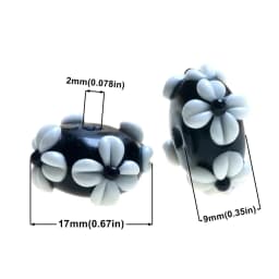 Black Color Series 2/4/6PCS/LOT Mixed Style Handmade Lampwork Glass Beads For Crafts Charm Bracelets/Earring DIY Jewelry Making