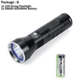 Professional 30W LED Diving Flashlight 3000lumens Tactical Underwater 100M Waterproof 26650 Deep-Sea Fish Lamp