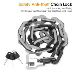 WEST BIKING Bicycle Lock MTB Road Bike Heavy Duty Safety Anti-Theft Chain Lock for Motorcycle Lengthen Thicken Chain Anti-Rust
