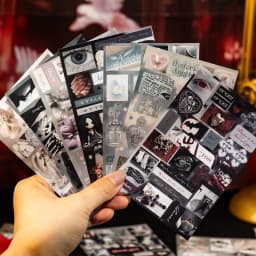 Dark Gothic Style Die Cut Stickers Book 20/40 Sheets Retro Cartoon Handmade Decorative Scrapbooking Diary Stationery Supplies