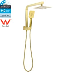 **Sydney Stock** KYLINS 2 In 1 Shower Head Set Round 8/10/12/16'' Rainfall Head Gooseneck Arm Mixer Taps Set Gun Metal Grey WELS