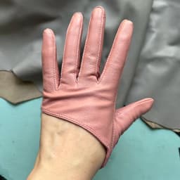 Sunscreen Gloves Women's Single Genuine Leather Half-palm Gloves Real Sheepskin Stage Show Driving gloves No Lining