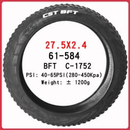 CST BFT 20inch 24inch Fat Tire Snow Beach Bicycle Tire 20x4.0 20X2.4 24x4.0 Electric Snowmobile MTB Bicycle Anti-Slip Fat Tire