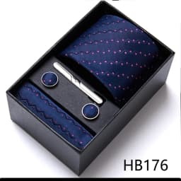 Top Grade Holiday Gift Box 7.5 CM Green Print Tie Pocket Squares Cufflink Set Gravatas Man Suit Accessories Fit Formal Party