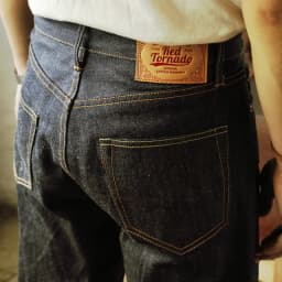 55501 Red Tornado Super Quality Indigo Selvage Unwashed Pants Loose Fitting Unsanforized Raw Denim Jean 14oz