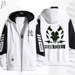 Blue Archive Anime Game Themed Hooded Open Cardigan Jacket Men's Lightweight Hoodie Casual Wear Four Seasons Polyester Fabric