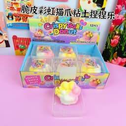 Chocolate Wax Cracking Squeeze Fidgets Cat Paw Donut Crunchy Sound Ball Handmade Craft Crispy Feel Snowball Crunch Squishy Gift