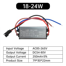 AC85-265V 1-24W IP68 Waterproof LED Driver Aluminum Encapsulated Power Supply for Outdoor Lighting Fixtures Universal Voltage