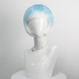 Colorful Gradient Wave Synthetic Wig for Women with Bangs Anime Party Cosplay Birthday Party Wig Stylish Long Hair Accessory
