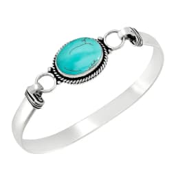 Vintage 925 Silver Bangle Natural Oval Moonstone Bangle Bracelets Handmade Birthstone Bangle Gifts Fine Jewelry for Women Men
