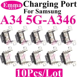 10Pcs USB Charger Charging Port Dock Connector Origianl For Samsung A52 A72 A53 A35 A55 A33 A32 A23 A13 A34 A25 A52s A04 A05 A15