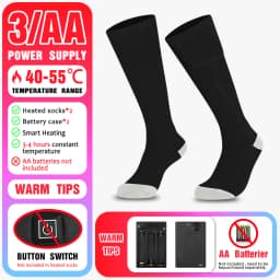 Rechargeable Thermal Heating Socks with Battery Box Men Women Anti-Cold Comfort Outdoor Camping Ski Sports Winter Essential