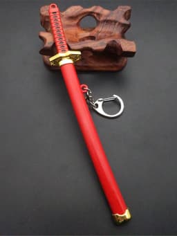 2022 New 7 Styles Roronoa Zoro Sword Keychain For Women Men Buckle Toolholder Scabbard Katana Sabre Car Keyrings Gift Key Chains