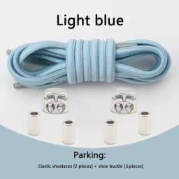 1 Pair Elastic Shoelaces for Sneakers No Tie Shoe Laces Metal Lock Quickly Put on And Take Off Lazy Shoes Lace Round Rubber Band