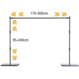 2/3M Universal Telescopic Crossbar Heacy Duty Background Support System Adjust Stand Photography Photo Studio Boom Super Racks