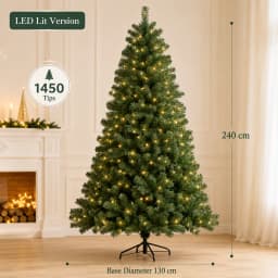 Large Artificial Christmas Tree PVC Encrypted with LED Lights Christmas Tree 120m To 300cm Family Christmas New Yea Party Decor