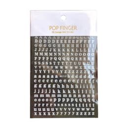 1PCS New English Alphabet Nail Art Stickers Multi-Color Reflective Letters Numbers Filling Epoxy Resin Mold Decorative Stickers
