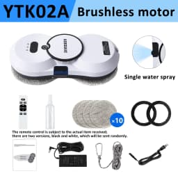 DIVEDEER White/Black Home Automatic No Spray or Water spray Window Cleaning Robot Intelligent Wipe High-rise Large Area Window