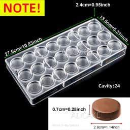 3D Polycarbonate Chocolate Molds Sphere Diamond Chocolate Bonbons Candy Bar Professional Confectionery Baking Pastry Tools