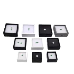 Plastic Square 3*3 Loose Diamond Box Diamond Jewelry Display Case Plastic White Black