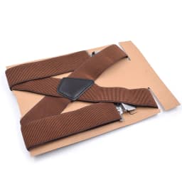 Heavy Duty Big Size Work Suspenders for Men 5cm/2 Inch Wide X Back with 4 Strong Clips Adjustable Elastic Trouser Braces Straps