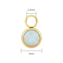 Right Grand ASTM F136 Titanium Opal Moonstone Earring Charm for Huggie Hoop Helix Cartilage Clicker Earlobe Piercing Jewelry