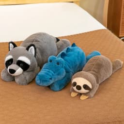 Crouching Sloth Plush Toy Simulation Fox Doll Small Raccoon Doll Crocodile Pillow Children's Gift