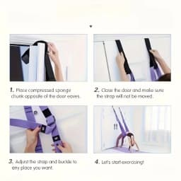 Anti-Gravity High Elasticity Durable Yoga Stretching Rope, With Door Hook - Made of Durable Nylon Material
