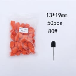 50PCS Green Nail Sanding Caps Bands With Rubber Drill Polishing Nail Art Rotating Remove Burrs Manicure Pedicure Accessory Tool