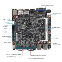 Fanless Industrial Mini PC Pentium J2900 4x Serial Ports RS232 RS485 2x Gigabit Ethernet Mini PCIe WiFi 4G LTE SIM Windows Linux