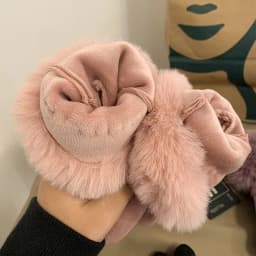 Women Winter Keep Warm Plush Wrist Fingertips Clamshell Touch Screen Gloves Fashion Elegant Retro Luxury Drive Cycling Thicken