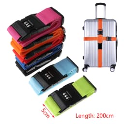 1Pc Travel Luggage Suitcase Secure Lock Durable Nylon Packing Strap Belt with Password Lock Safe Luggage Strap
